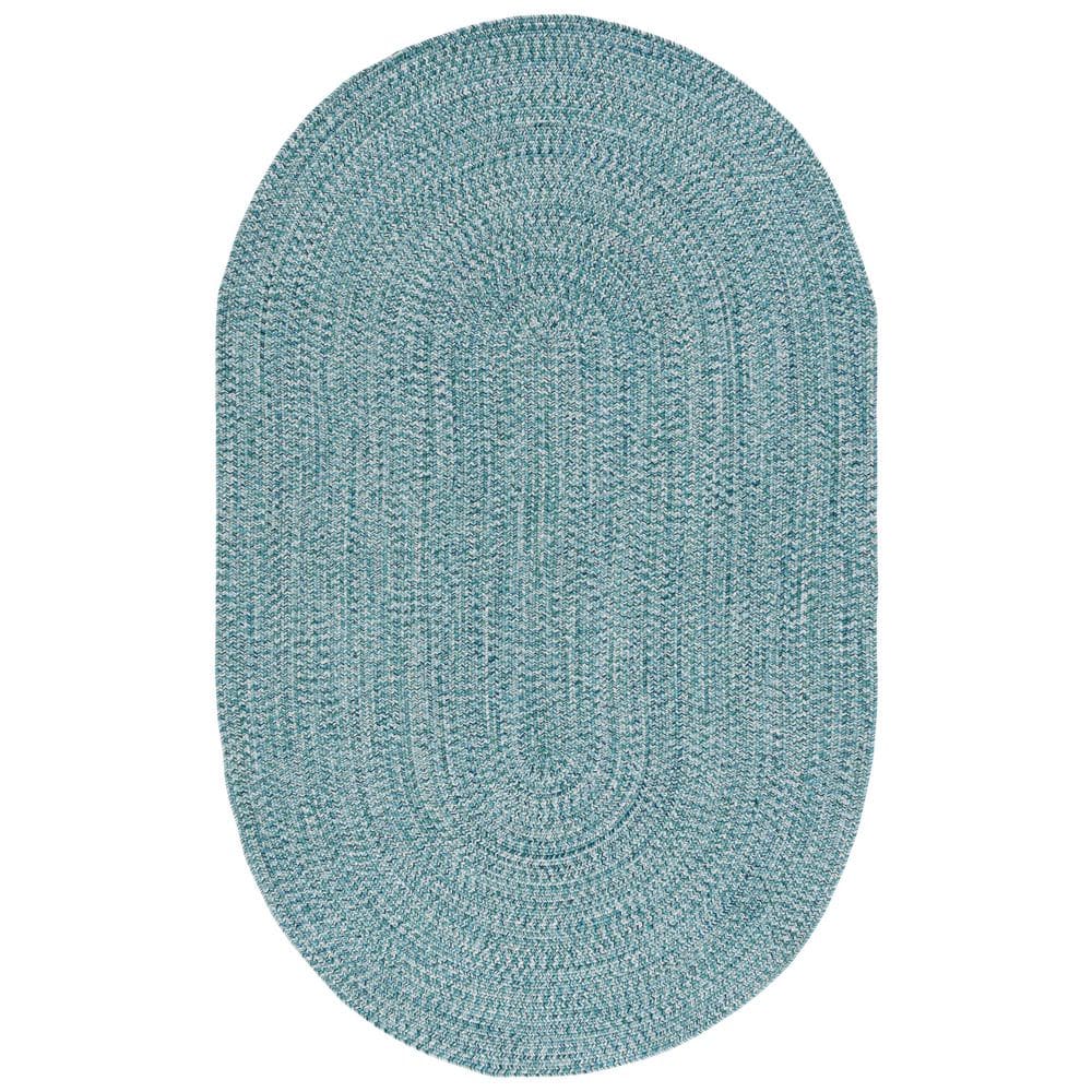 Braided Teal/Green 4 ft. x 6 ft. Machine Washable Concentric Woven Oval Area Rug price history on PriceWatchPro