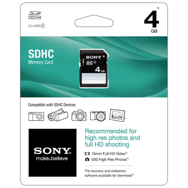 Unbranded 4GB Class 4 SDHC Memory Card
