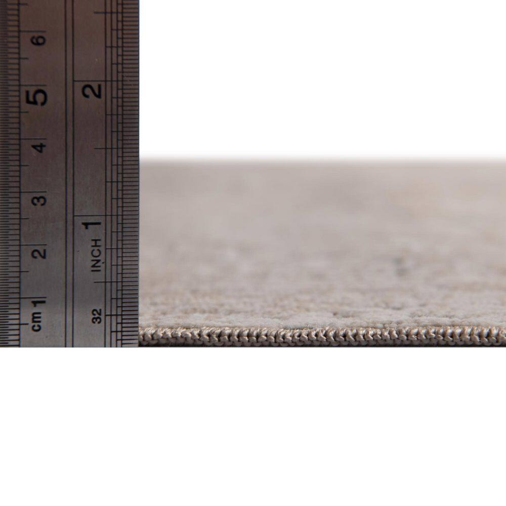 Chic Beige Synthetic 9' x 12' Easy-Care Rectangular Rug
