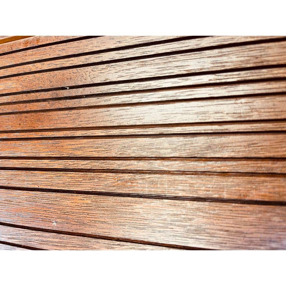 Thermally Modified Hickory Wood Grooved Siding Boards, 96" x 6.25", Brown Finish