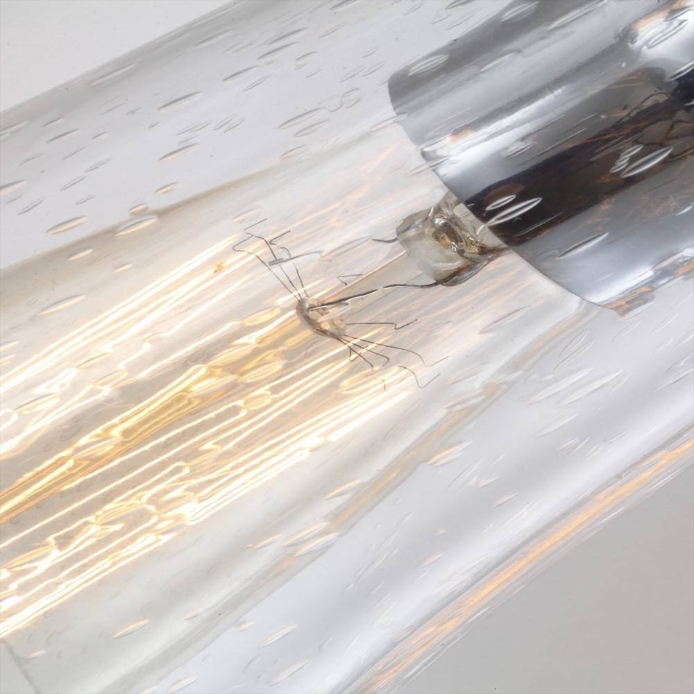 Elegant Chrome 4-Light Vanity Bath Fixture with Clear Seeded Glass