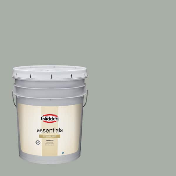 Glidden Essentials 5 gal. PPG1033-4 Light Drizzle Semi-Gloss Exterior Paint