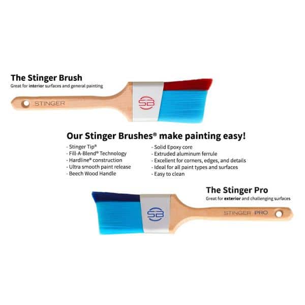 PRIVATE BRAND UNBRANDED Better 1 in. Thin Angled Sash Polyester Blend Paint  Brush HD 2173 0100 - The Home Depot