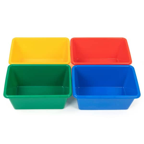 Humble Crew Primary Collection Plastic Small Storage Bins (Set of 4)