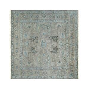 Brown 8 ft. x 8 ft. Hand Knotted Wool Classic Oushak Rug Area Rug