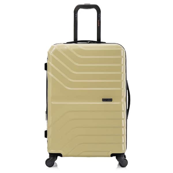 InUSA Aurum Light-Weight 24 in. Champagne Hardside Spinner Luggage Roller Suitcase
