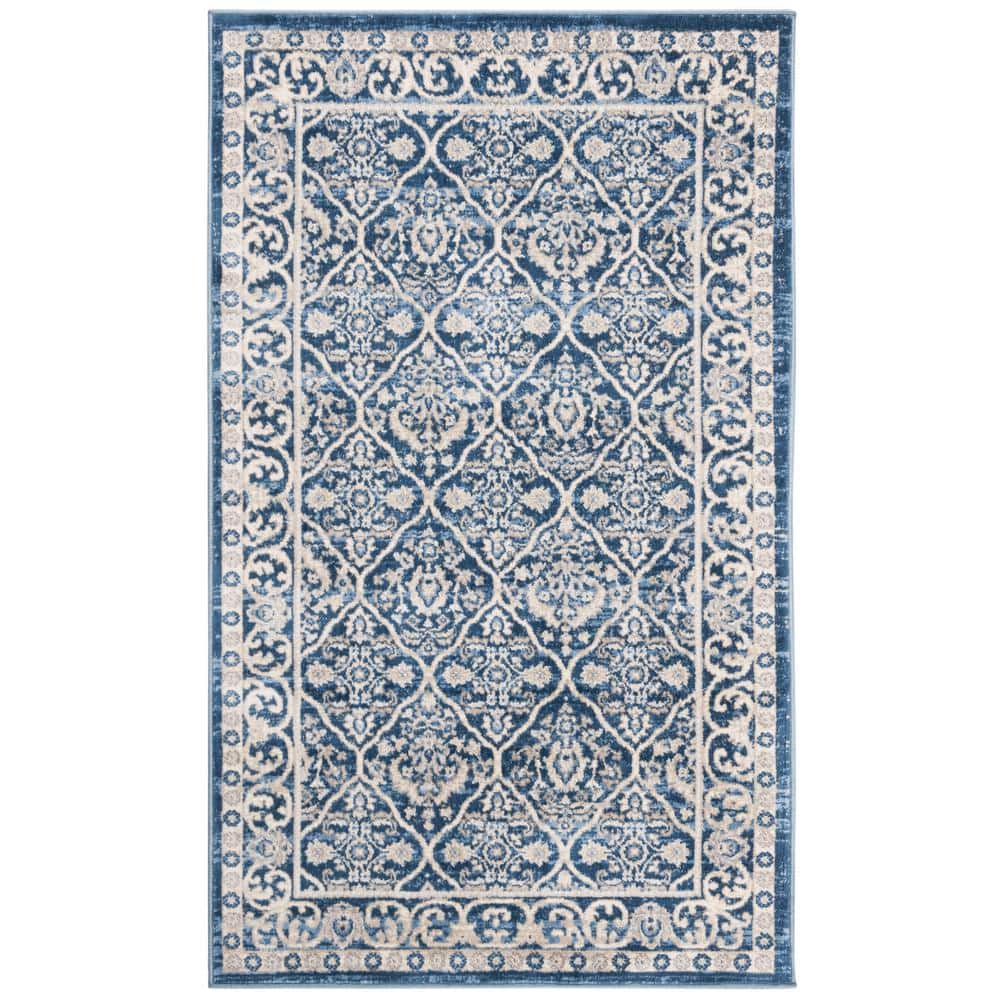 Elegant Gray 36"x4" Synthetic Easy-Care Rectangular Accent Rug