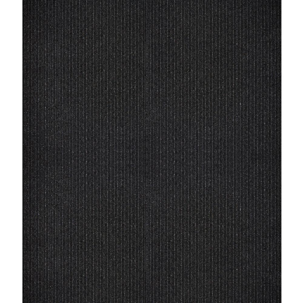 Rubber-Cal Tuff-n-Lastic Rubber Runner Mat - 1/8 inches x 48 inches x  2.5ft Rolled Rubber Flooring - Black 