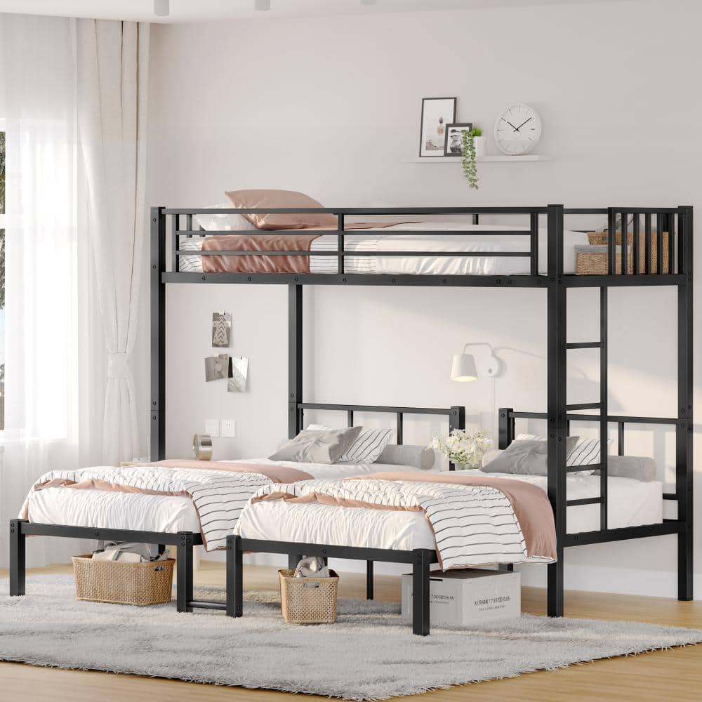 Black Metal Twin XL over Twin & Twin Bunk Beds with Ladder price history on PriceWatchPro