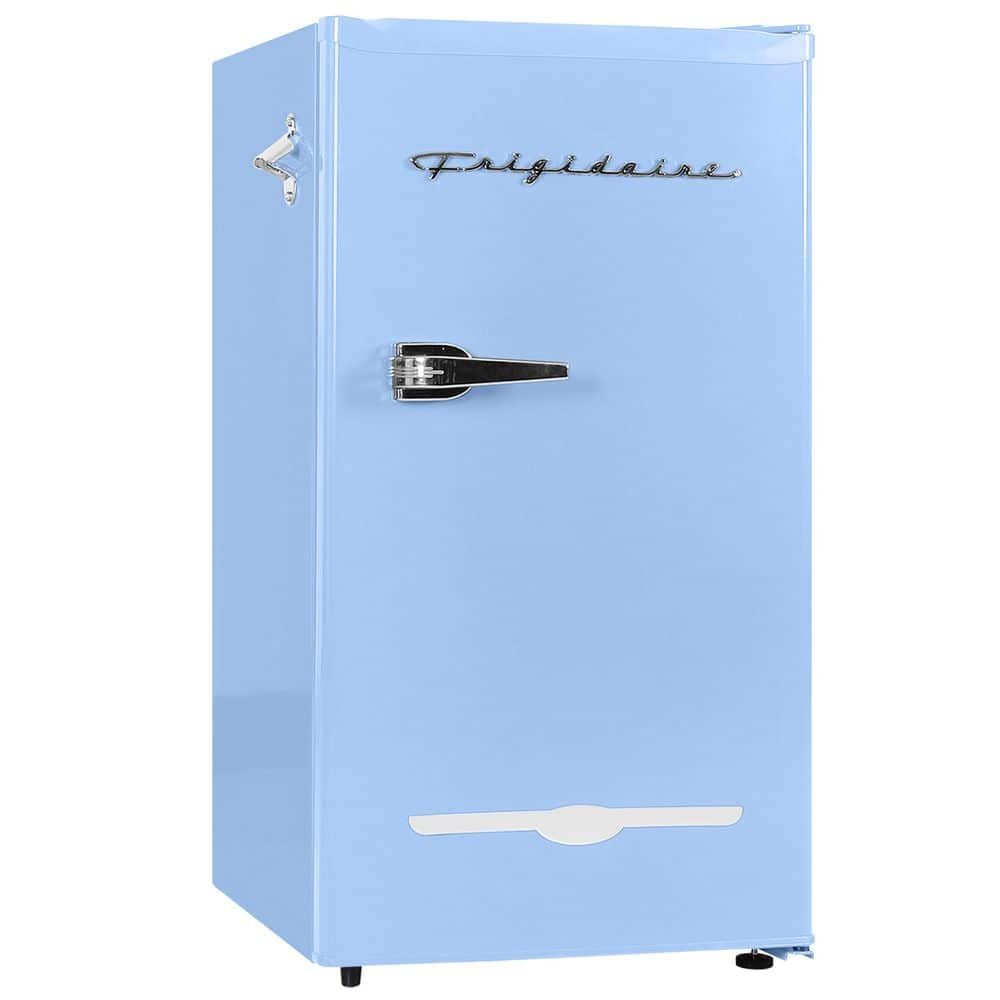 Frigidaire 3.2 Cu Ft Retro Mini Fridge With Side Bottle Opener EFR376  Blue