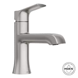 MOEN Liso Single Handle Single Hole Bathroom Faucet in Spot Resist Brushed Nickel