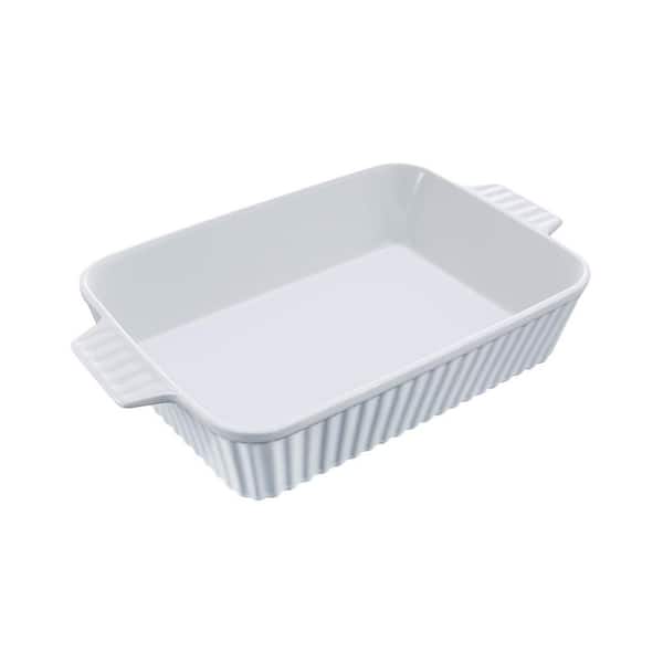 SVOPES Bakeware Set, 1-Piece, White Cookware Set, 9 in. x 13 in., Large Rectangular Pan, Ceramic Baking Dish, Oven Safe