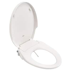 AquaWash Essentials Non-Electric Bidet Seat for Elongated Toilets in White