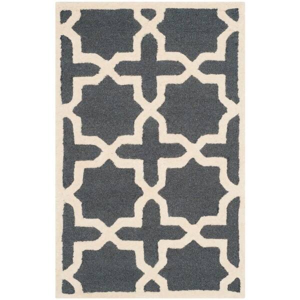 SAFAVIEH Cambridge Dark Gray/Ivory 2 ft. x 3 ft. Area Rug