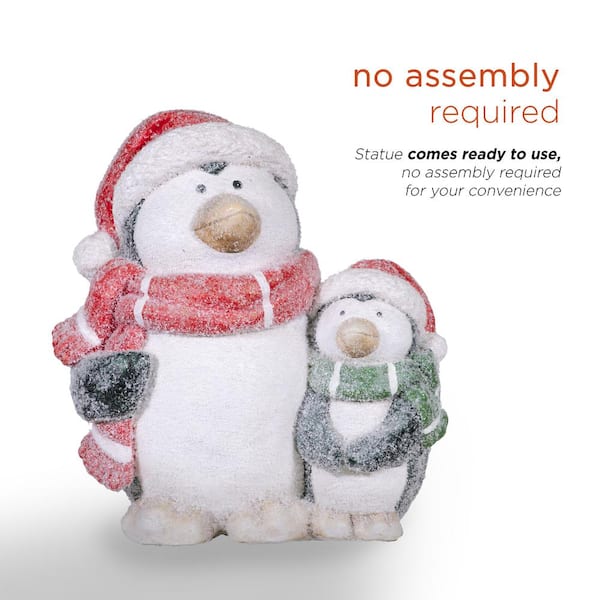 Alpine Corporation 14 in. Tall Indoor/Outdoor Winter Penguin