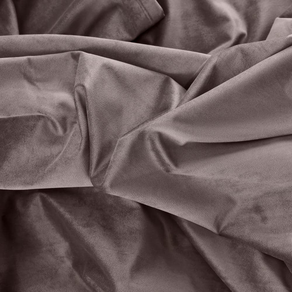 Mauve Velvet Scalloped Valance with Blackout Lining, 50" x 17"