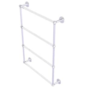 Clearview 24 in. 4-Tier Ladder Towel Bar with Twisted Accents in Satin Chrome