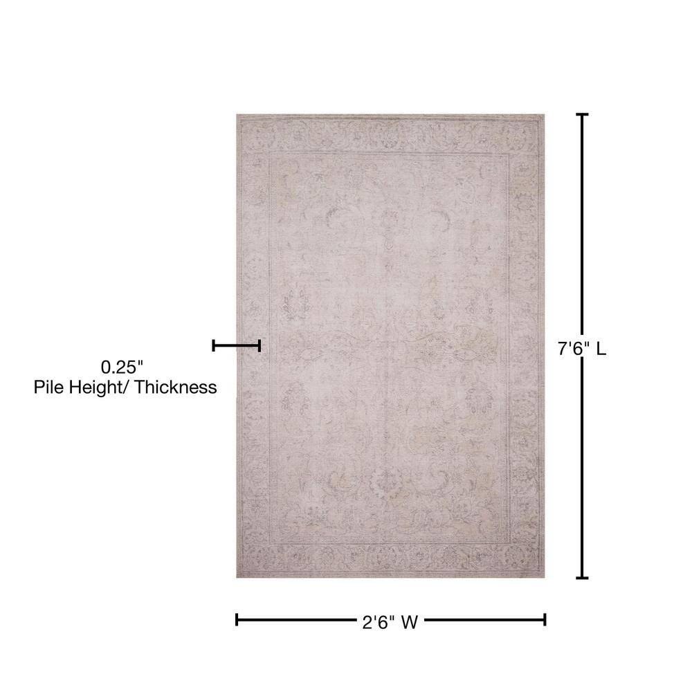Gray Hand-Knotted Oriental Synthetic Area Rug