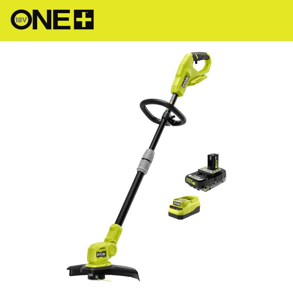 Stringed Maps RYOBI ONE+ 18V 13 in. Cordless Battery String Trimmer with 2.0 Ah ...