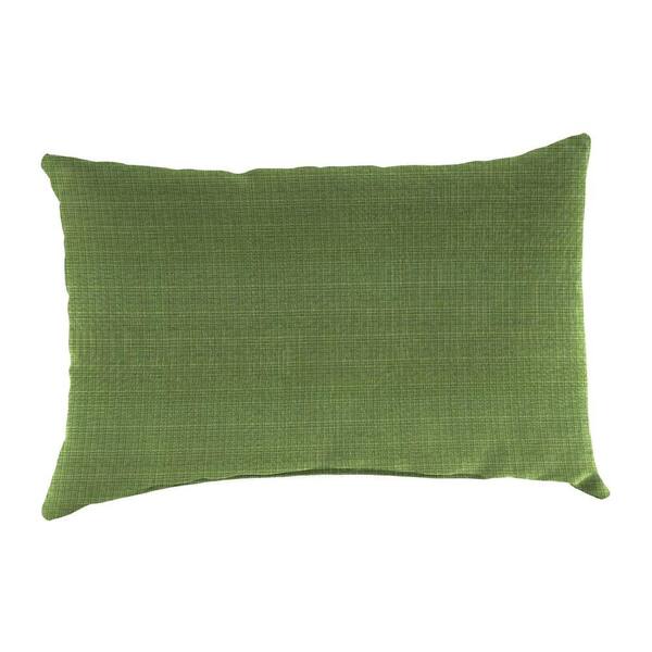 Jordan Manufacturing Sunbrella 19 in. x 12 in. Surge Cilantro Lumbar Outdoor Throw Pillow