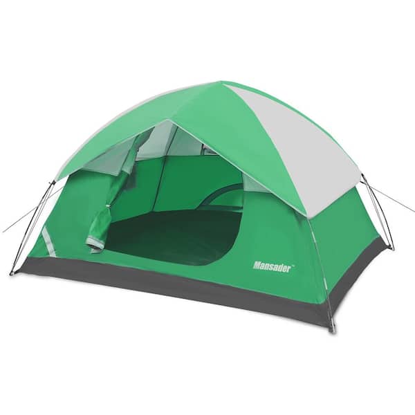 GARSING 2-Person Green Outdoor Dome Camping Tent with Carry Bag