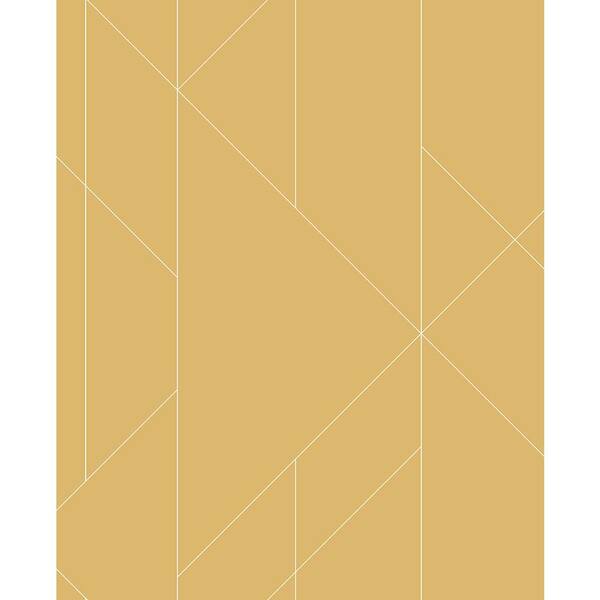 A-Street Prints Torpa Mustard Geometric Mustard Wallpaper Sample