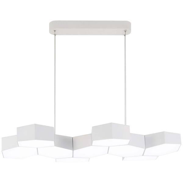 George Kovacs Hexacomb 150-Watt Equivalence Matte White Integrated LED Pendant