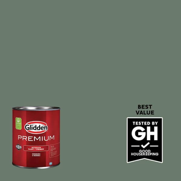 Glidden Premium 1 qt. PPG1134-6 English Ivy Satin Interior Latex Paint