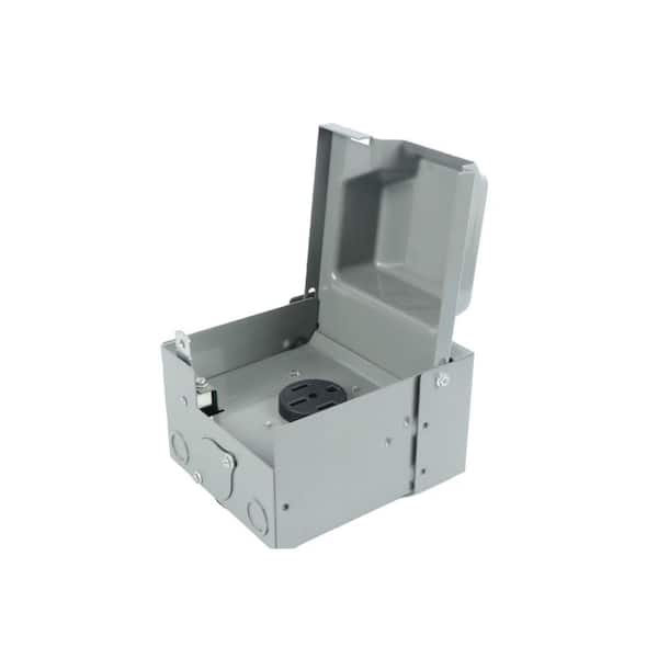 Weatherproof RV Power Outlet Box-50 Amp, 125/250 Volt, NEMA 14-50R, ETL-Certified