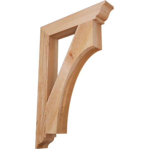 Ekena Millwork 4 in. x 36 in. x 24 in. Western Red Cedar Westlake Traditional Rough Sawn Bracket