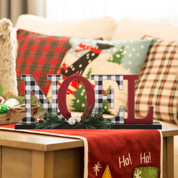 Plaid Countdown to Christmas Pillow