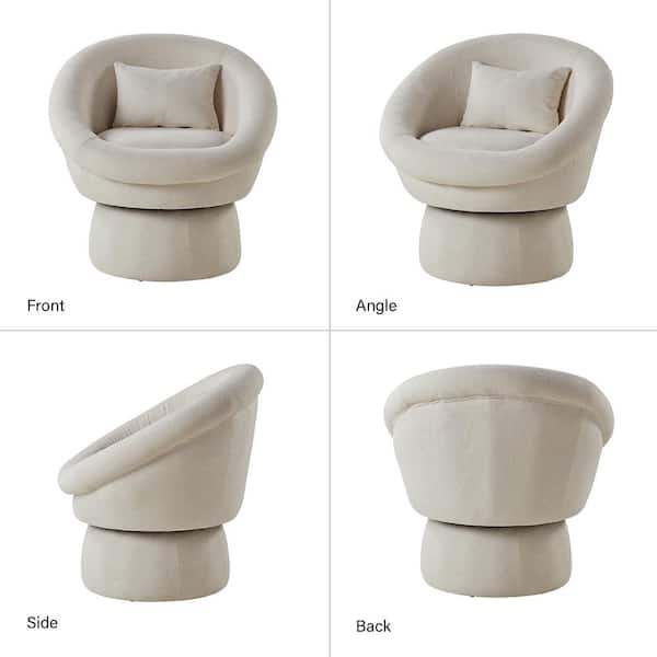 ★CARLYN★ Gina IVORYH74109010 H74109010I JAYDEN CREATION Olga Ivory Modern Faux Lamb Wool Upholstery