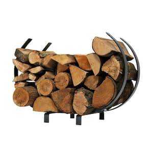 Handcrafted Indoor/Outdoor Large U Shaped Firewood Rack Textured Bronze