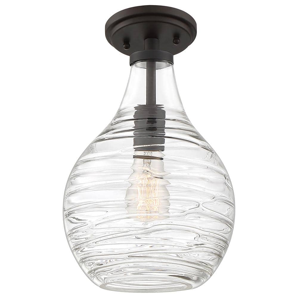 Elegant Genie Mini Pendant Light in Old Bronze with Clear Glass