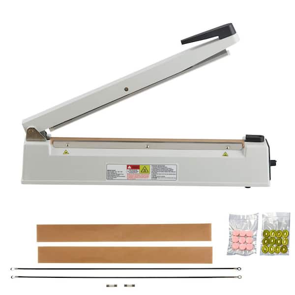 Impulse Sealer 16 in., Manual Heat Sealing Machine, Aluminum Shrink Wrap Bag Sealers, with Extra Replace Kit