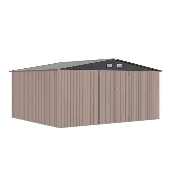 Large Storage Shed 14 ft. W x 12 ft. D Metal Shed with Door and Lock (156 sq. ft. )