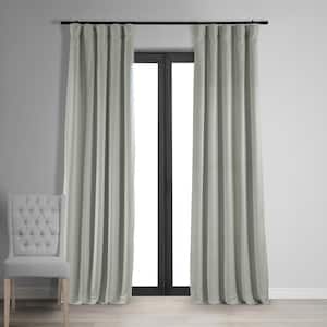 Reflection Grey Velvet Rod Pocket Blackout Curtain - 50 in. W x 96 in. L (1 Panel)