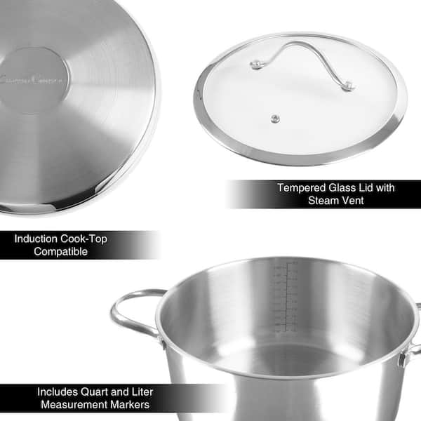 Cuisinart Chef's Classic 6 Qt. Hard Anodized Stockpot with Cover 644-24 -  The Home Depot