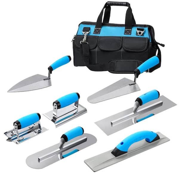 Concrete Finishing Tools Kit, Magnesium Float, Finishing, Pool Trowel, Gauging, Brick Trowel and Concrete Groover