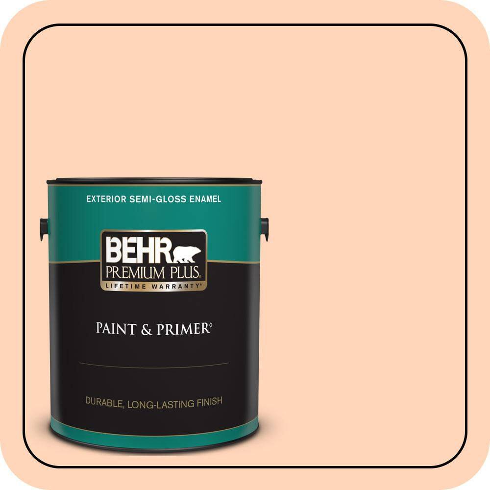 1 gal. #260A-3 Peach Beige Semi-Gloss Enamel Exterior Paint & Primer price history on PriceWatchPro