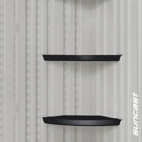 15 in. W x 1.5 in. H Black Shelf Kit (2-Pack)