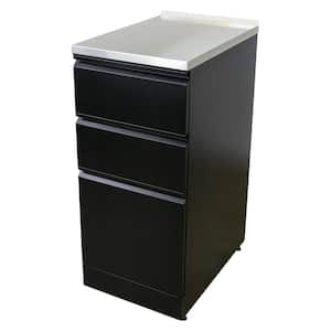 15.4 in. W x 34.9 in. H x 22.4 in. D 20-Gauge Metal Freestanding Cabinet in Black