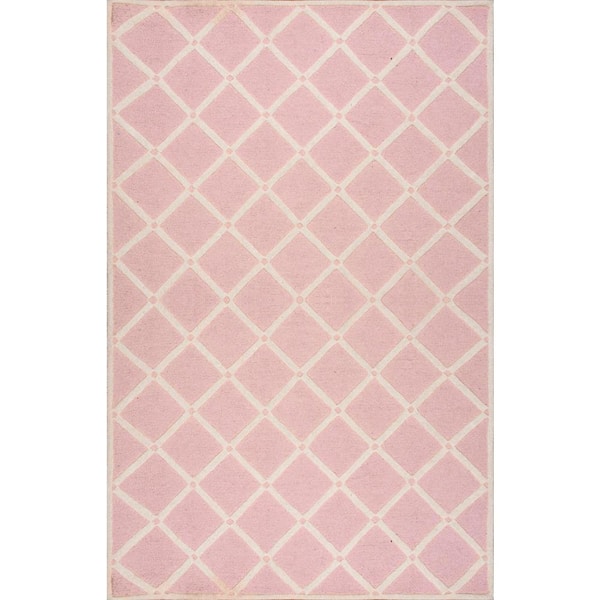 nuLOOM Takako Geometric Pink 8 ft. x 10 ft. Area Rug