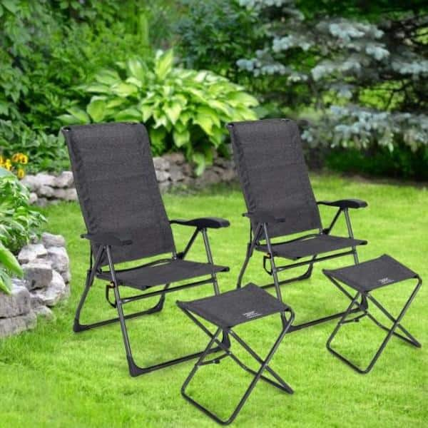 adjustable back patio chair with ottoman