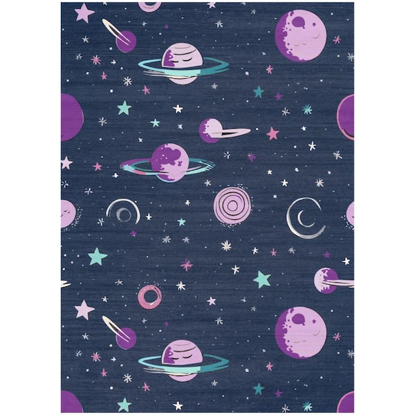 Imagination Black 4 ft. x 5 ft. Graphic Contemporary Area Rug