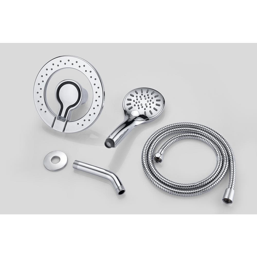 Polished Chrome Dual Wall Mount Handheld Shower Head