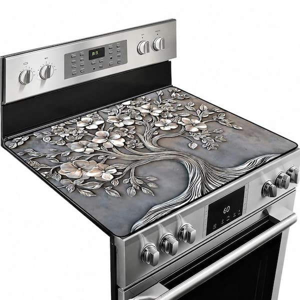 28.5 in. x 20.5 in. Tree Decorative Stove Top Cover for Glass Electric Stovetops with Non-Slip Backing