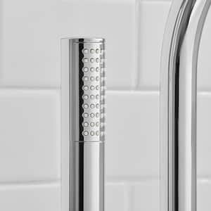 Dorind Single-Handle Freestanding Tub Faucet Floor Mounted with Handheld Hand Shower in Chrome