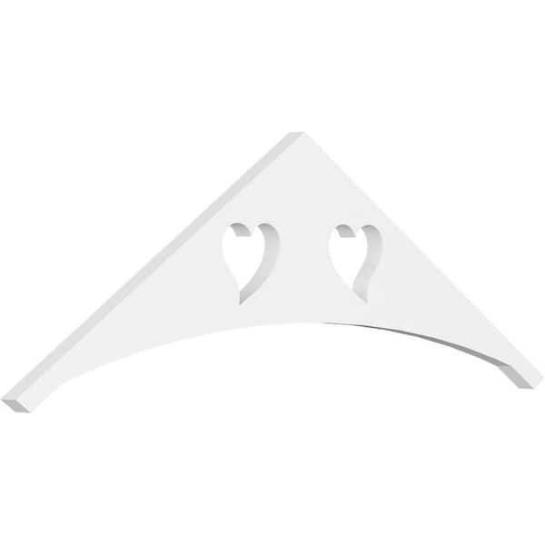 Ekena Millwork 1 in. x 36 in. x 12 in. (8/12) Pitch Winston Gable Pediment Architectural Grade PVC Moulding