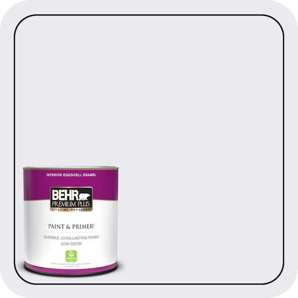 BEHR PREMIUM PLUS 1 qt. #650E-1 Lace Cap Eggshell Enamel Low Odor Interior Paint & Primer